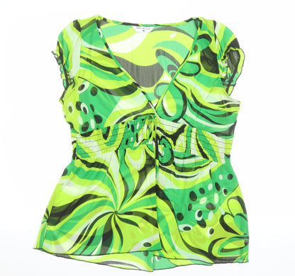 Select Women’s Green Multicoloured Tunic Blouse Size 16