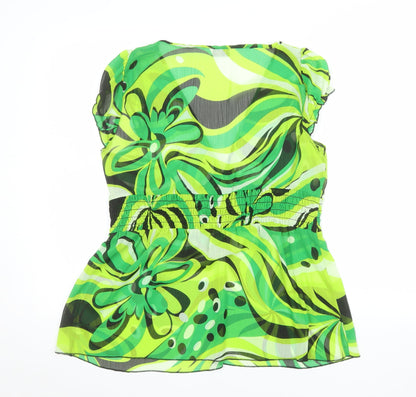 Select Women’s Green Multicoloured Tunic Blouse Size 16