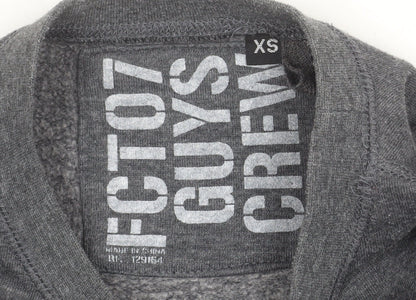 FCT07 Guys Crew Mens Grey XS Pullover Sweatshirt Graphic Print