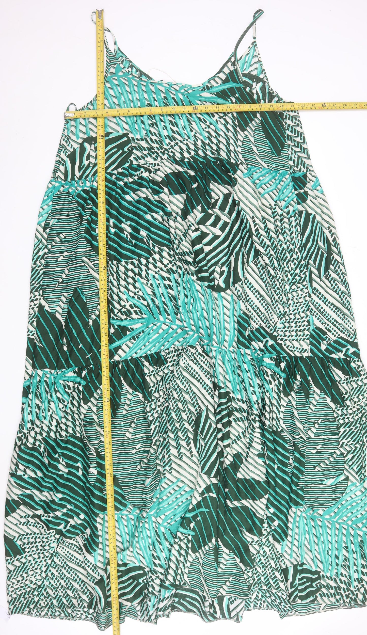 Marks and Spencer Women's Multicoloured Size 18 Tropical Slip Midi Dress