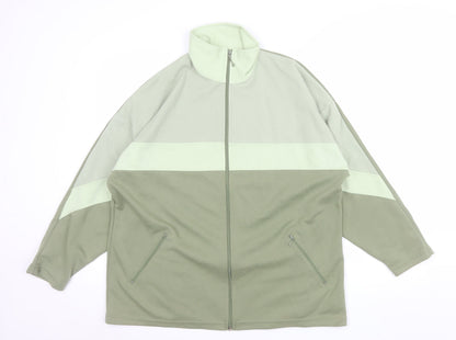 Fabrizio Men's Green Full Zip Sweatshirt S Lightweight
