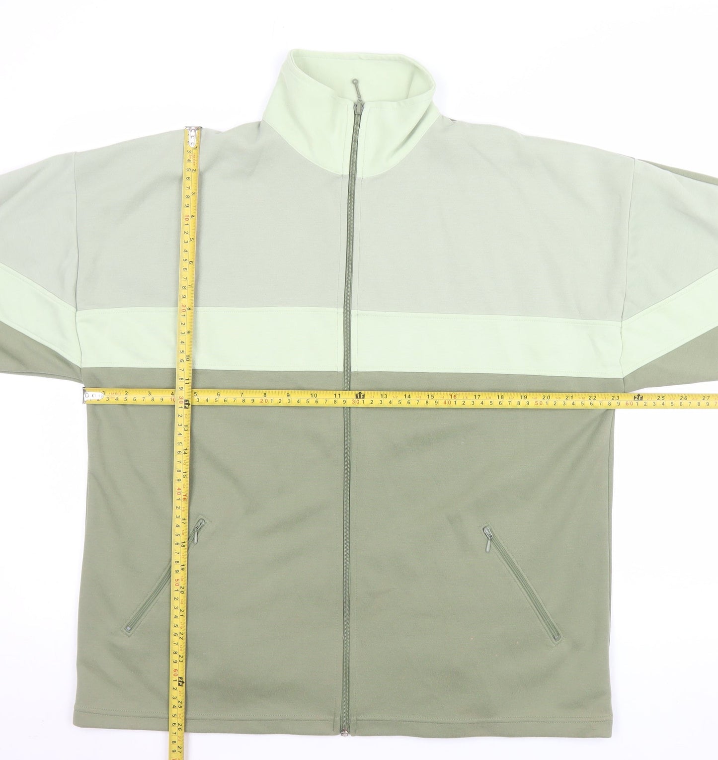 Fabrizio Men's Green Full Zip Sweatshirt S Lightweight