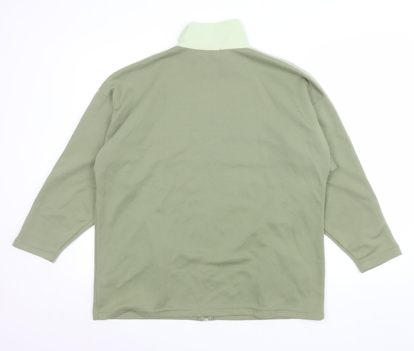 Fabrizio Men's Green Full Zip Sweatshirt S Lightweight
