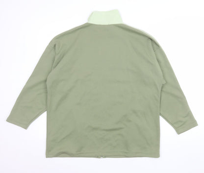 Fabrizio Men's Green Full Zip Sweatshirt S Lightweight
