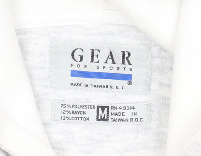 Gear For Sports Men’s Grey Henley Hoodie Medium University Graphic