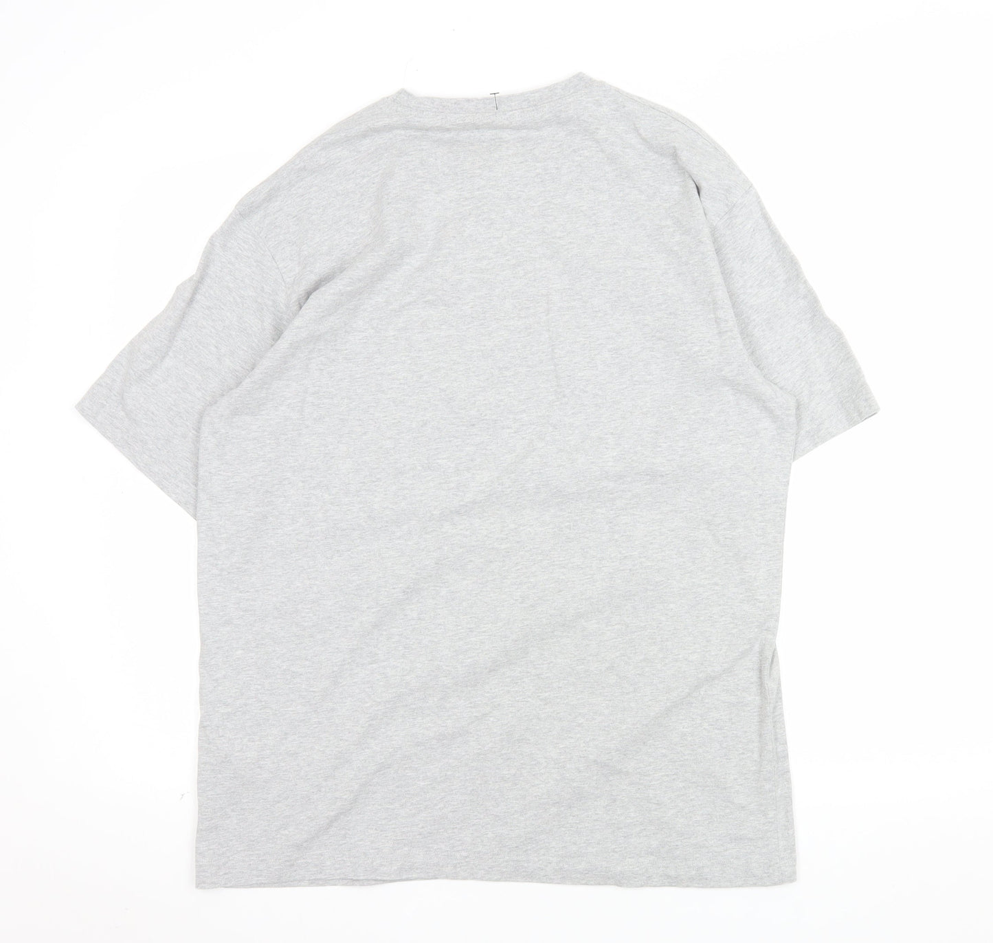 Pull & Bear Men's Grey Los Angeles Graphic Cotton T-Shirt L