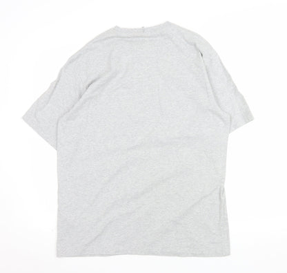 Pull & Bear Men's Grey Los Angeles Graphic Cotton T-Shirt L