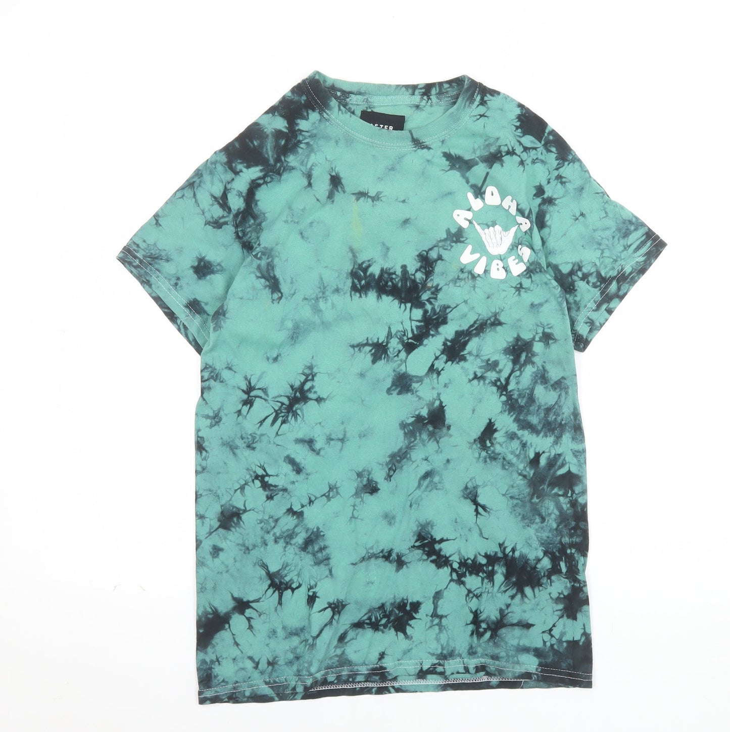 After Hours Fun Men's Green Tie Dye Aloha Vibes T-Shirt Size S