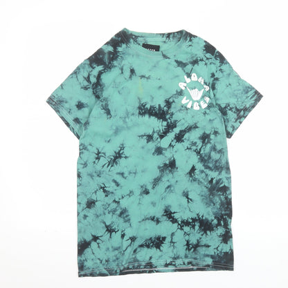 After Hours Fun Men's Green Tie Dye Aloha Vibes T-Shirt Size S