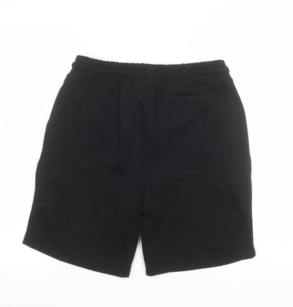 Brave Soul Men's Black Small Sweat Shorts Elastic Waist Casual