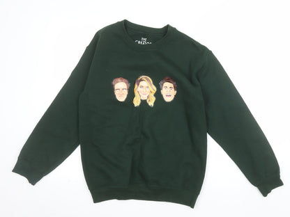 The Creator Store Men's Green Graphic Print Sweatshirt Size S Regular Fit