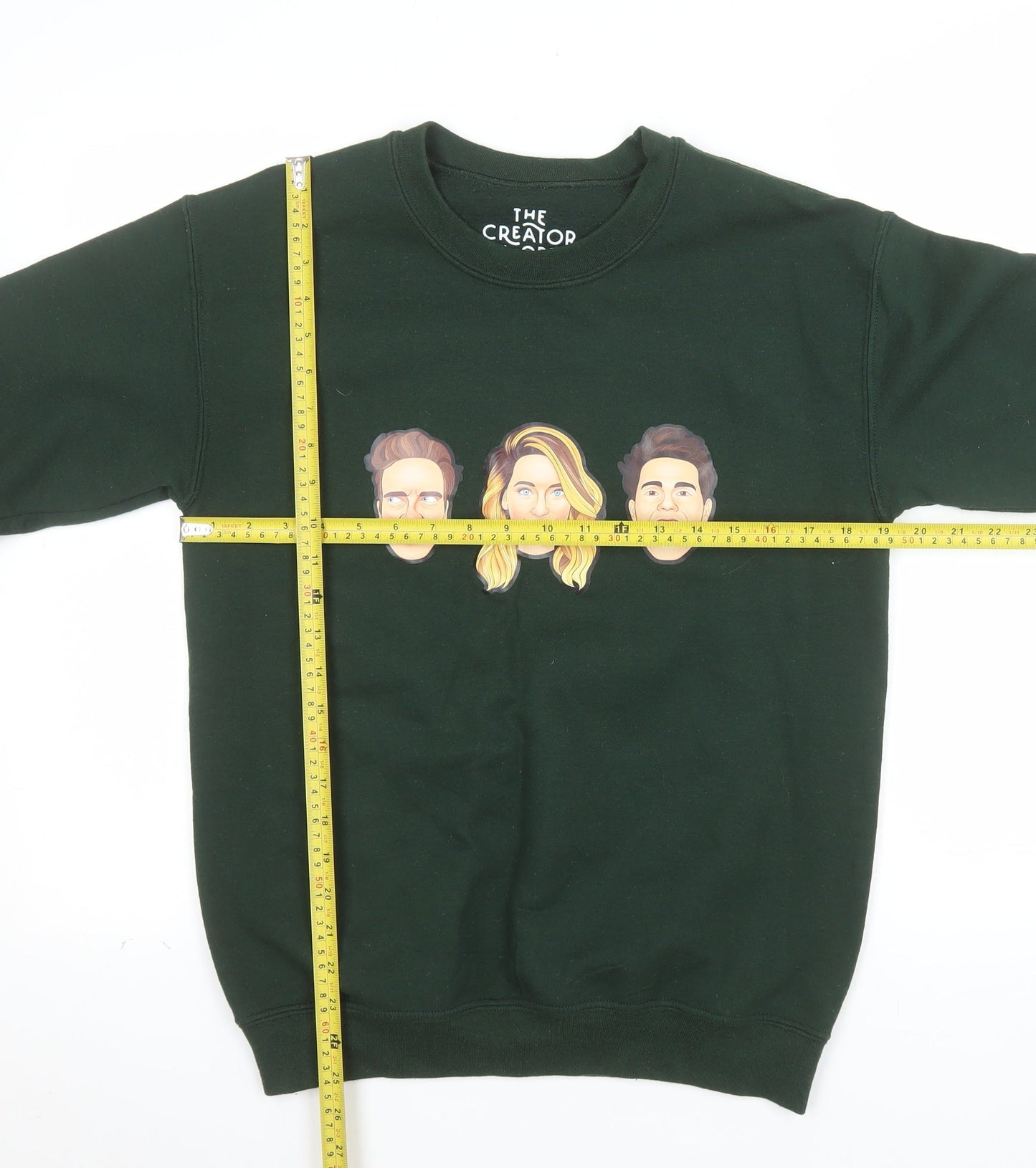 The Creator Store Men's Green Graphic Print Sweatshirt Size S Regular Fit
