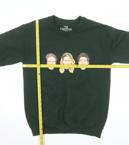 The Creator Store Men's Green Graphic Print Sweatshirt Size S Regular Fit