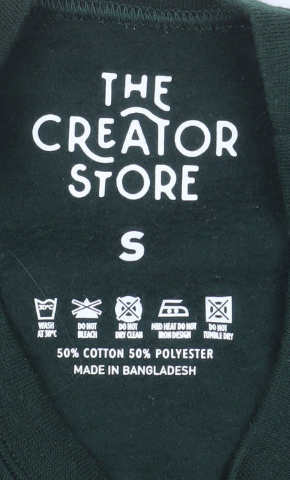 The Creator Store Men's Green Graphic Print Sweatshirt Size S Regular Fit