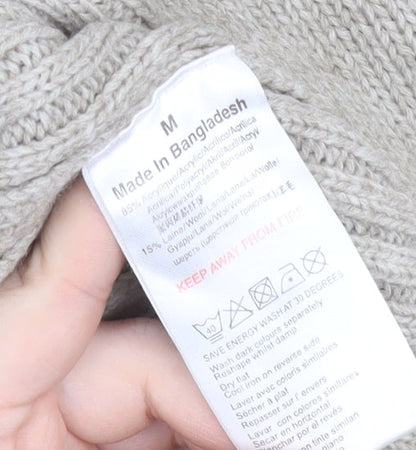 Ambrose Brand & Co Men's Beige Wool Blend Shawl Neck Pullover Jumper M