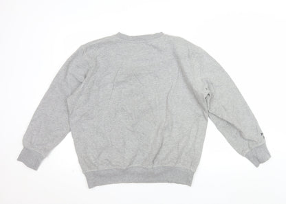 GU Men's Grey Mickey Mouse Graphic Pullover Sweatshirt Size L