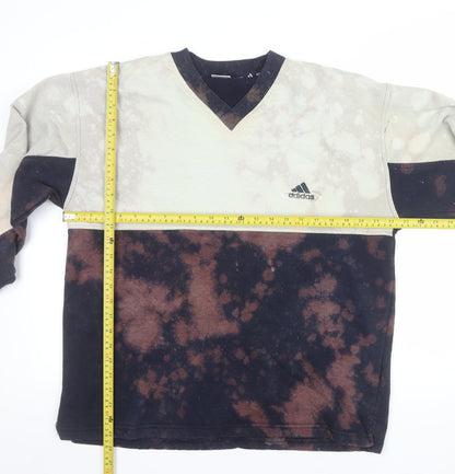 Adidas Men's Multicoloured V-Neck Retro Pullover Sweatshirt M
