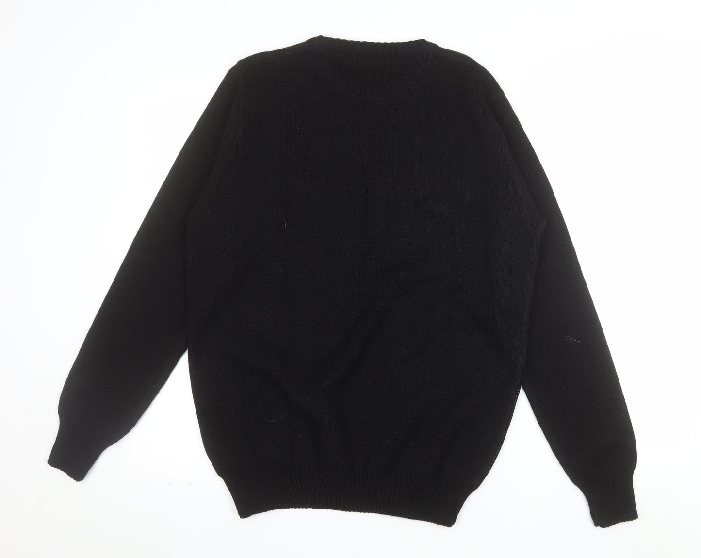 New Look Men Black Medium Graphic Pullover Jumper Crew Neck