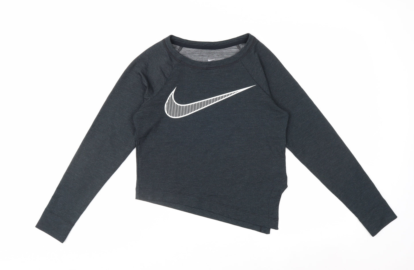 Nike Womens Black XS Dri-Fit Cropped Long Sleeve Sports Top