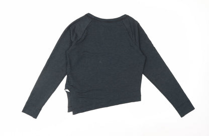 Nike Womens Black XS Dri-Fit Cropped Long Sleeve Sports Top