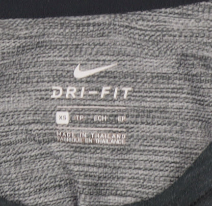 Nike Womens Black XS Dri-Fit Cropped Long Sleeve Sports Top