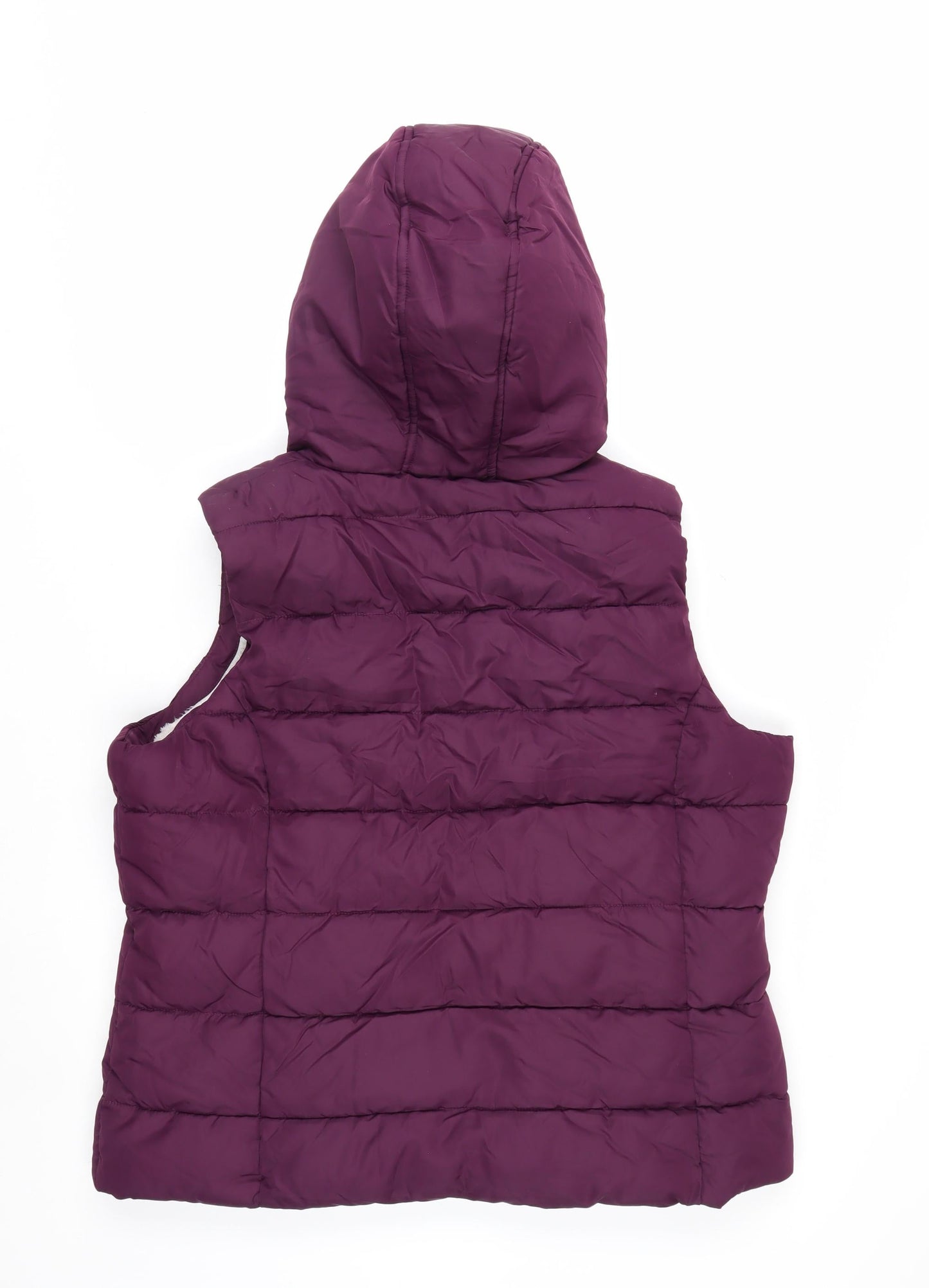 Peter Storm Women's Purple Puffer Hooded Waistcoat Size 16
