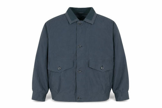 Dannimac Men’s Blue Cotton Nylon Bomber Jacket Lined Size L
