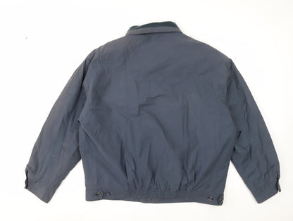 Dannimac Men’s Blue Cotton Nylon Bomber Jacket Lined Size L