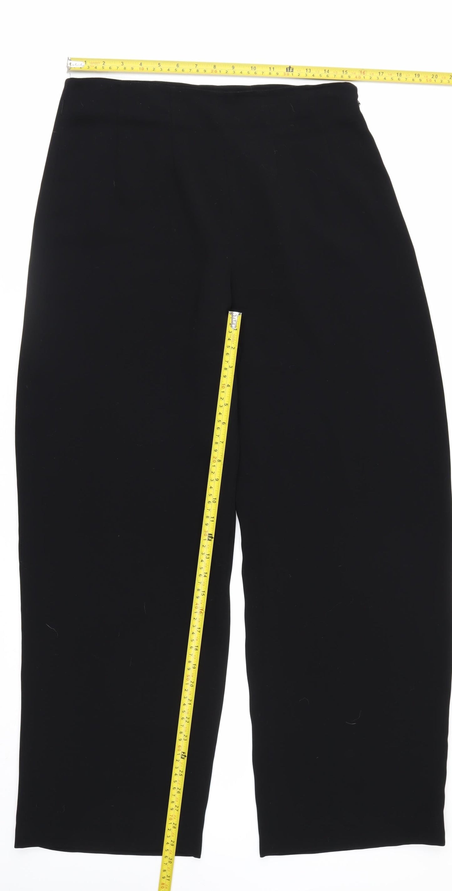 Betty Barclay Women Black Cropped Trousers Size 16 Regular Fit