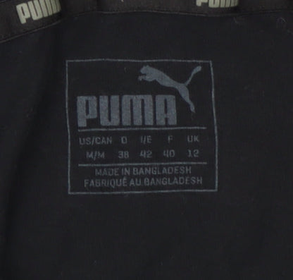 Puma Women's Black Pullover Hoodie Size 12 Hooded Logo Sweatshirt