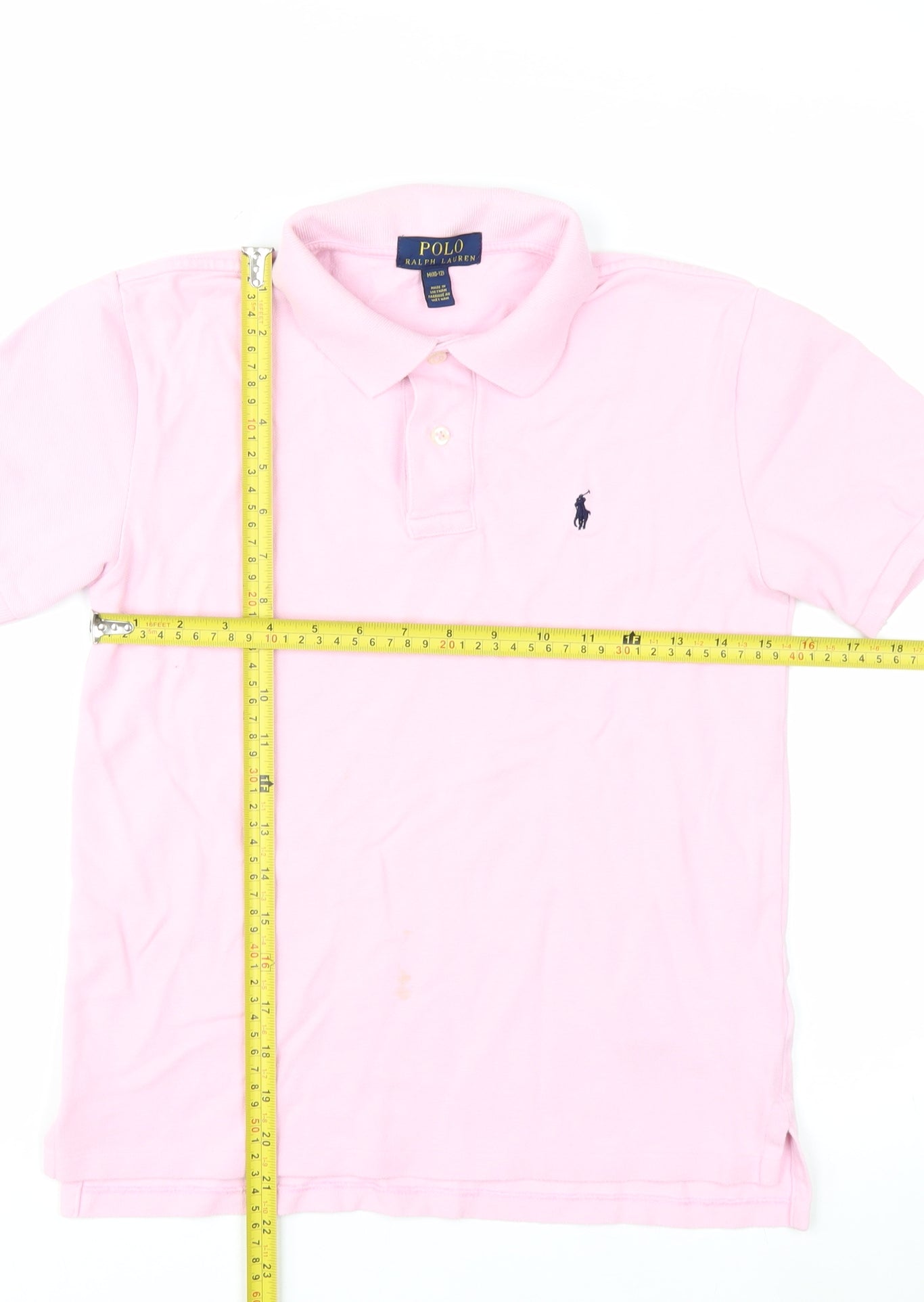 Ralph Lauren Girls Pink Polo Shirt Medium (10-12 Years) 100% Cotton