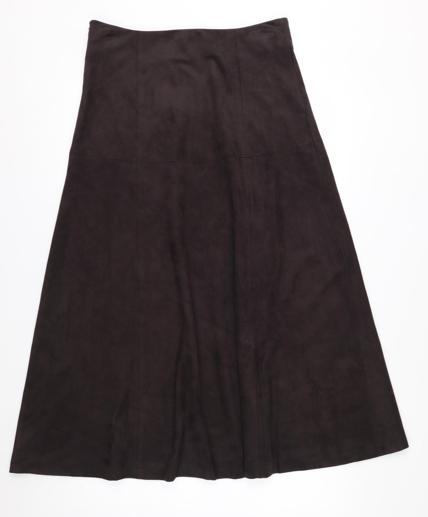 Marks and Spencer Womens Brown A-Line Midi Skirt Size 12