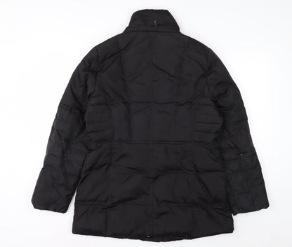 London Fog Womens Black Mid-Length Puffer Coat Jacket M