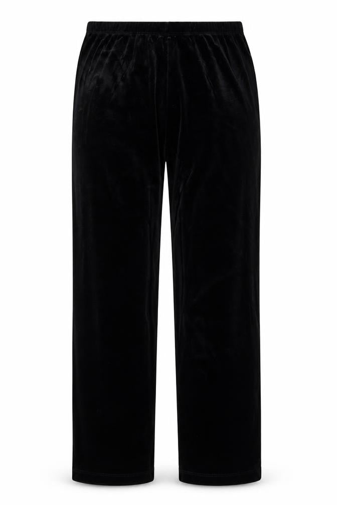 Notations Womens Black Velvet Stretch Trousers Size M