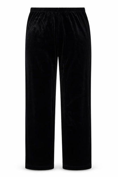 Notations Womens Black Velvet Stretch Trousers Size M