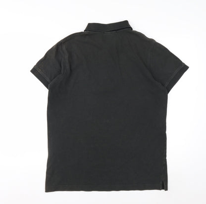Lyle & Scott Men's Black Cotton Polo Shirt Size L Classic Fit