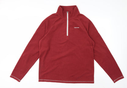 Craghoppers Mens Red 1/2 Zip Fleece Sweatshirt Size L Outdoor Pullover
