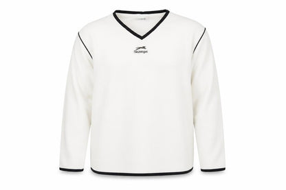 Slazenger Men's White XL Fleece V-Neck Pullover Sweatshirt