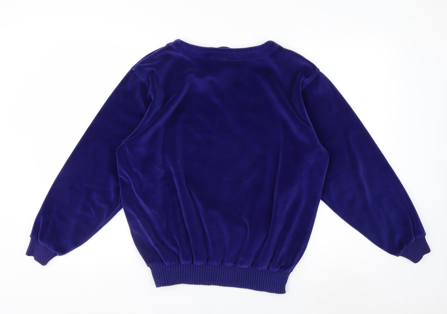 Lizsport Women's Purple Velour Pullover Sweatshirt Medium