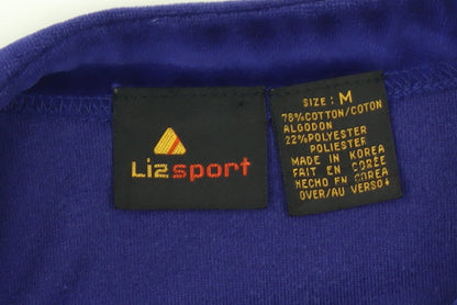 Lizsport Women's Purple Velour Pullover Sweatshirt Medium