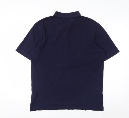 Brax Men's Blue Hi-Flex Cotton Polo Shirt Size M