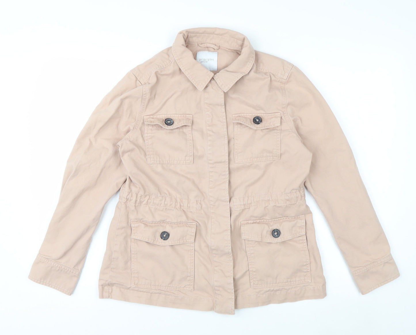 Principles Women’s Beige Petite Size 10 Cotton Military Jacket