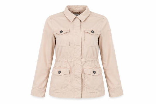Principles Women’s Beige Petite Size 10 Cotton Military Jacket