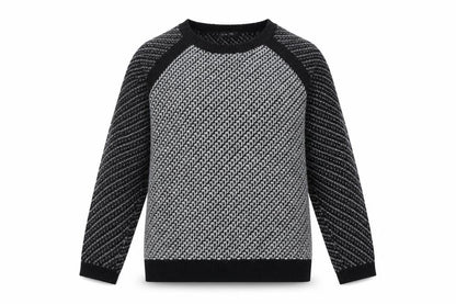 Marks & Spencer Women’s Black Knit Geometric Jumper Size 14