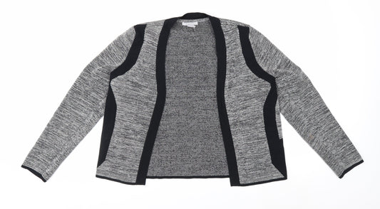 H&M Women’s Grey Long Sleeve Open Front Knit Cardigan Size 12