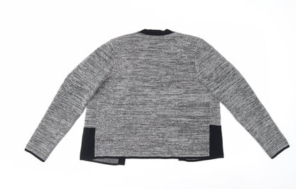 H&M Women’s Grey Long Sleeve Open Front Knit Cardigan Size 12