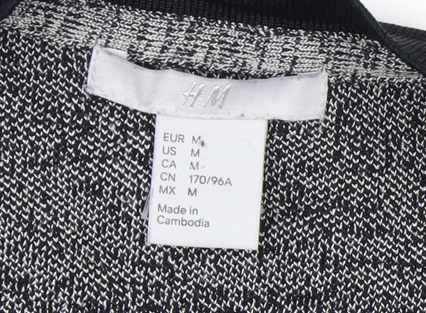 H&M Women’s Grey Long Sleeve Open Front Knit Cardigan Size 12