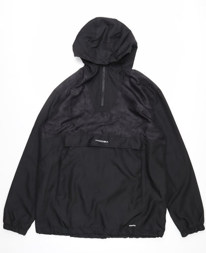 Kooga Men's Black L Hooded Windbreaker Jacket Polyester Sportswear
