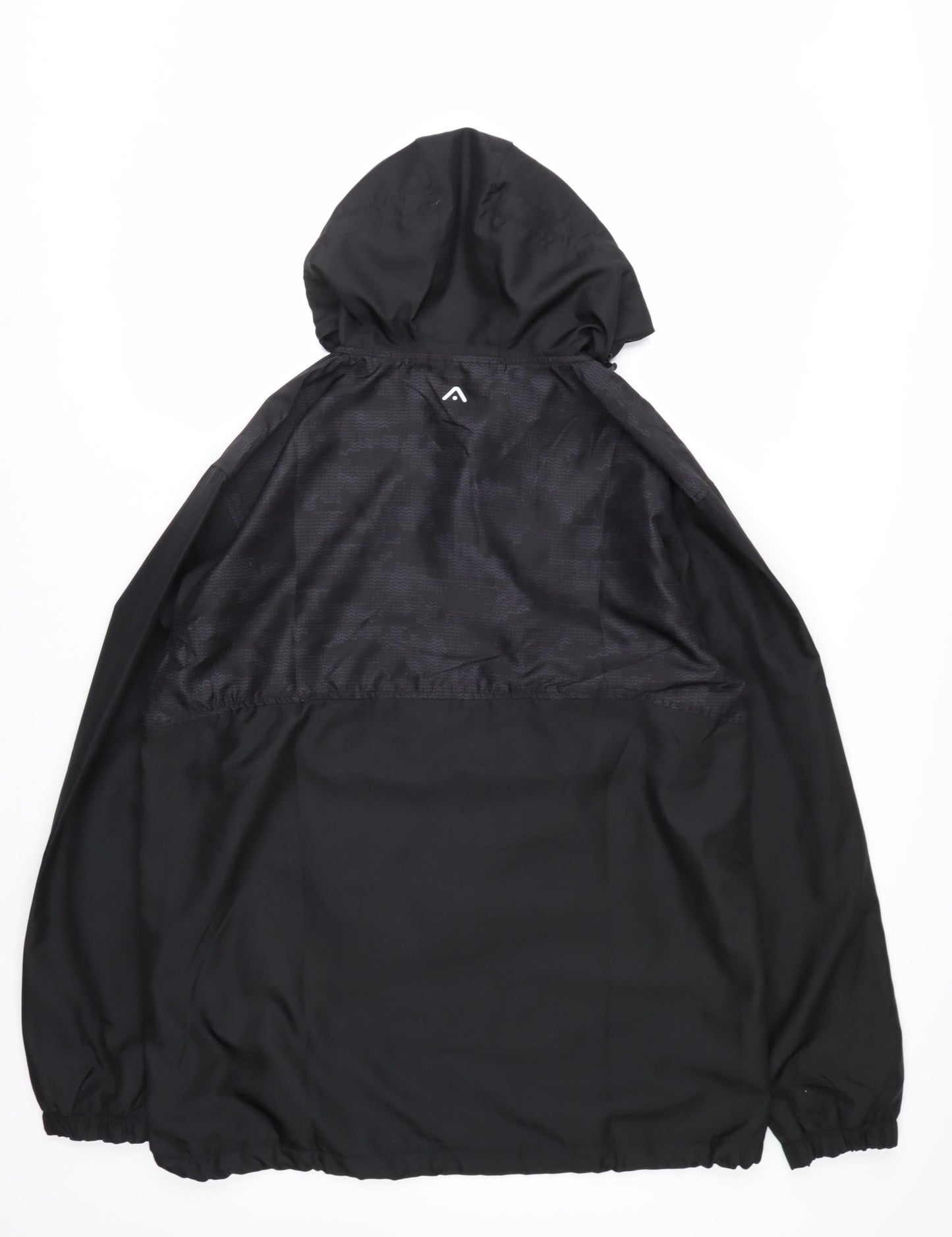 Kooga Men's Black L Hooded Windbreaker Jacket Polyester Sportswear