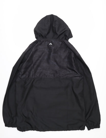 Kooga Men's Black L Hooded Windbreaker Jacket Polyester Sportswear